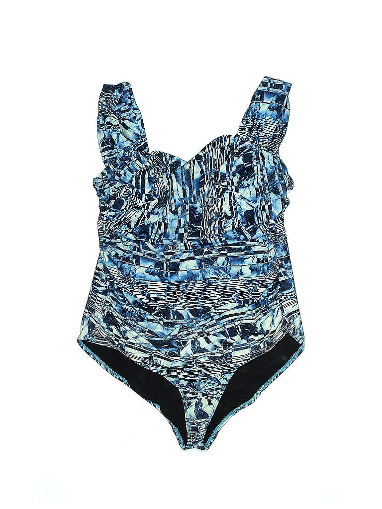 Swimsuits for all Blue One Piece Swimsuit Size 18 (Plus) 77 off