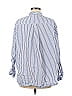 H&M 100% Cotton Stripes Blue White Long Sleeve Button-Down Shirt Size M - photo 2