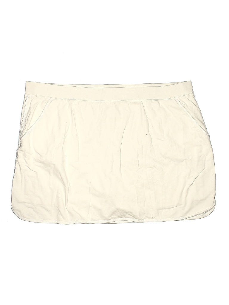 D&Co. Solid Ivory White Casual Skirt Size 3X (Plus) - 47% off | thredUP