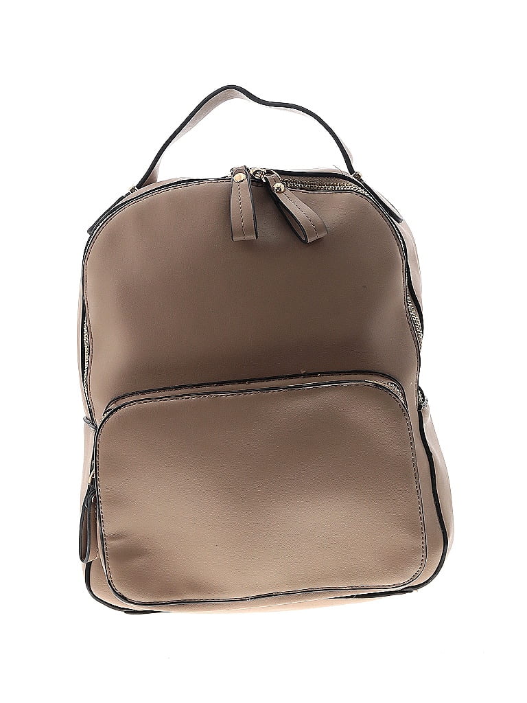 Assorted Brands Solid Brown Tan Backpack One Size - photo 1