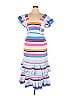 Plenty By Tracy Reese 100% Cotton Stripes Multi Color White Casual Dress Size 1X (Plus) - photo 1