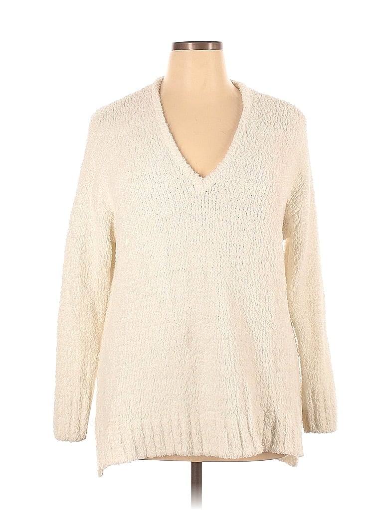 Pre-owned Unbranded Pullover Sweater In White