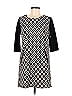 THML Jacquard Argyle Grid Graphic Black White Casual Dress Size M - photo 1