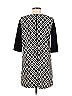 THML Jacquard Argyle Grid Graphic Black White Casual Dress Size M - photo 2