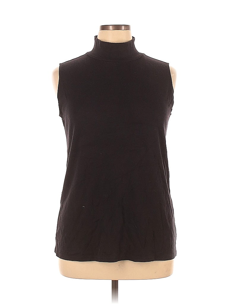 Croft & Barrow Black Sleeveless Turtleneck Size 1X (Plus) - 36% off ...