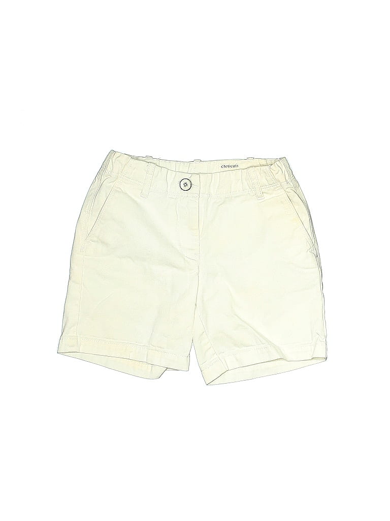 Crewcuts Outlet 100% Cotton Solid Ivory Shorts Size 6 - photo 1