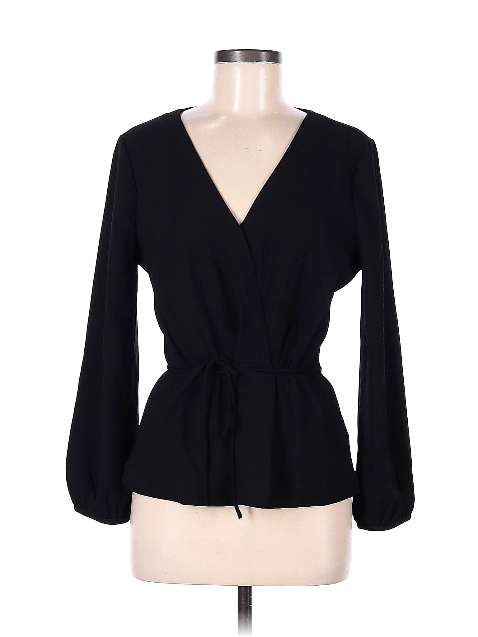 J.Crew Solid Black Long Sleeve Blouse Size 8 - 70% off | thredUP