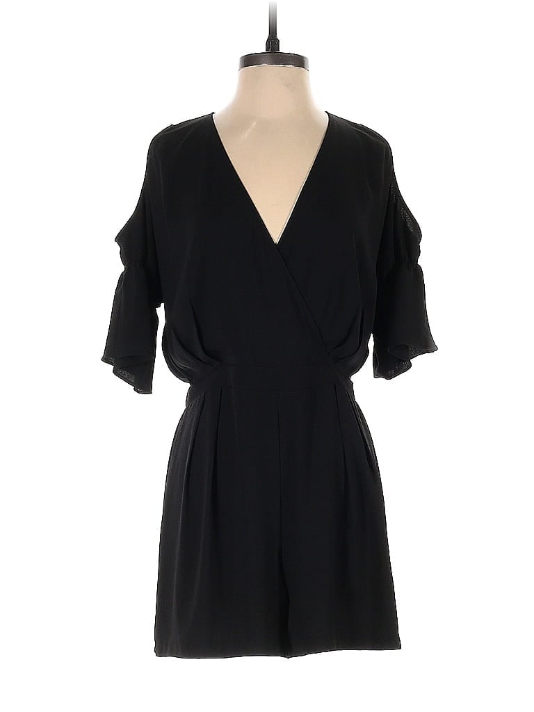 Zara Basic Solid Black Romper Size M - 60% off | thredUP