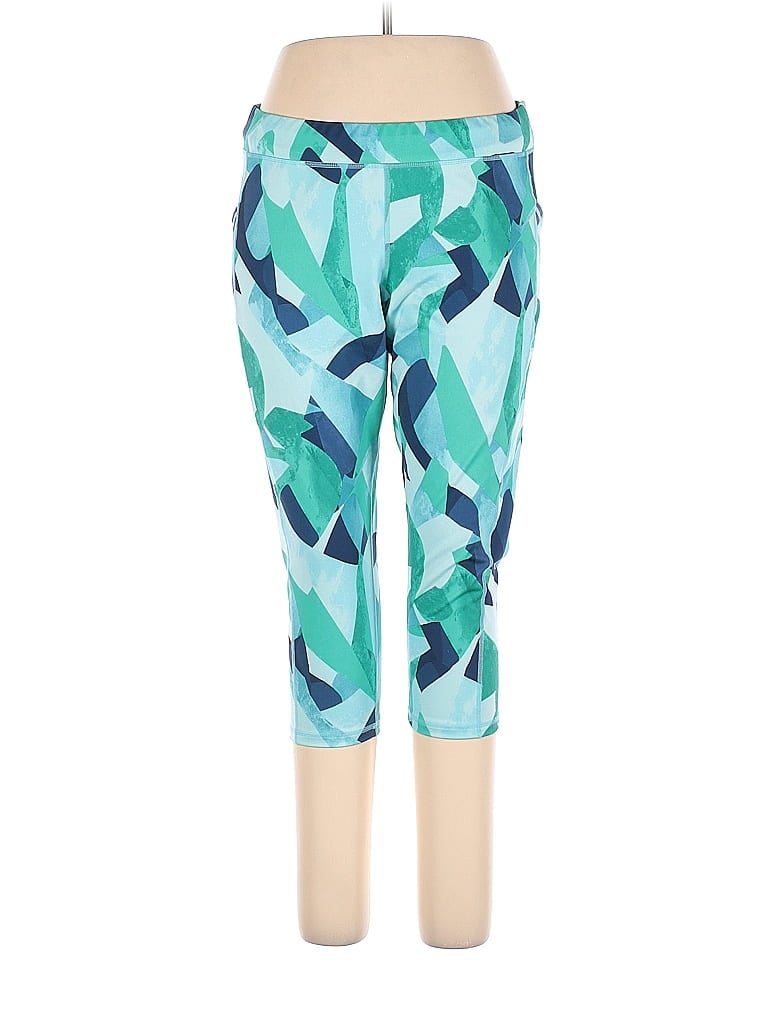 Ideology Multi Color Blue Leggings Size 1X (Plus) - photo 1
