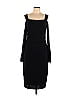 David Meister 100% Rayon Solid Black Casual Dress Size L - photo 1
