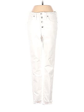 Madewell 10" High-Rise Skinny Jeans in Pure White: Step-Hem Edition (view 1)
