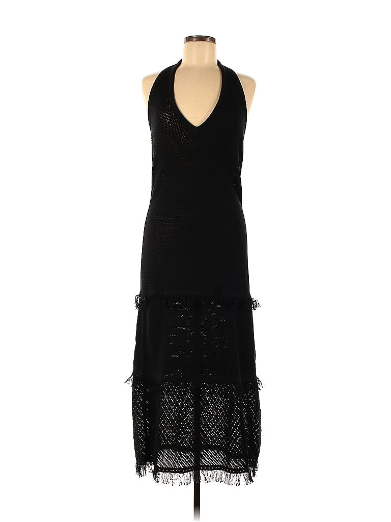 Ramy Brook 100% Pima Cotton Solid Black Casual Dress Size M - photo 1