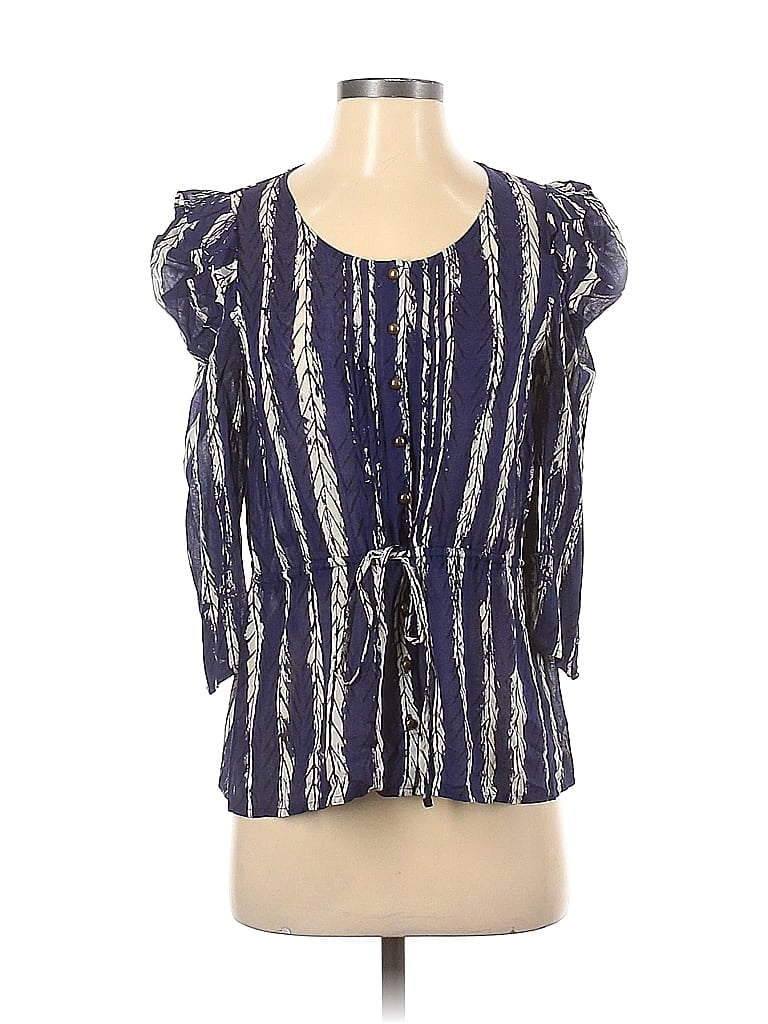 Pre-owned We Love Vera Long Sleeve Button Down Shirt In Blue