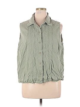 Fashion Bug Sleeveless Button-Down Shirt (view 1)
