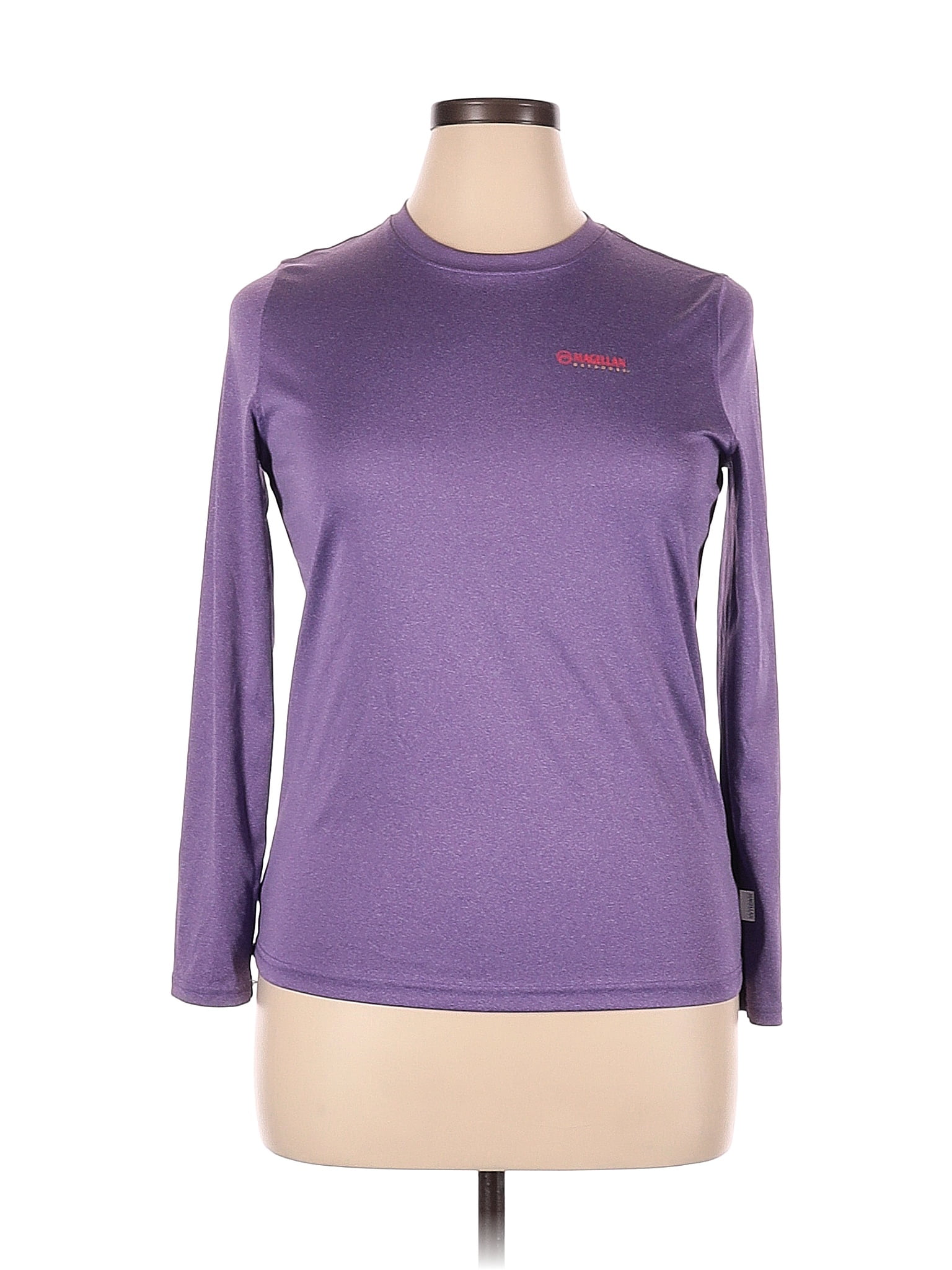 Magellan Outdoors 100% Polyester Purple Long Sleeve T-Shirt Size XL - 15%  off