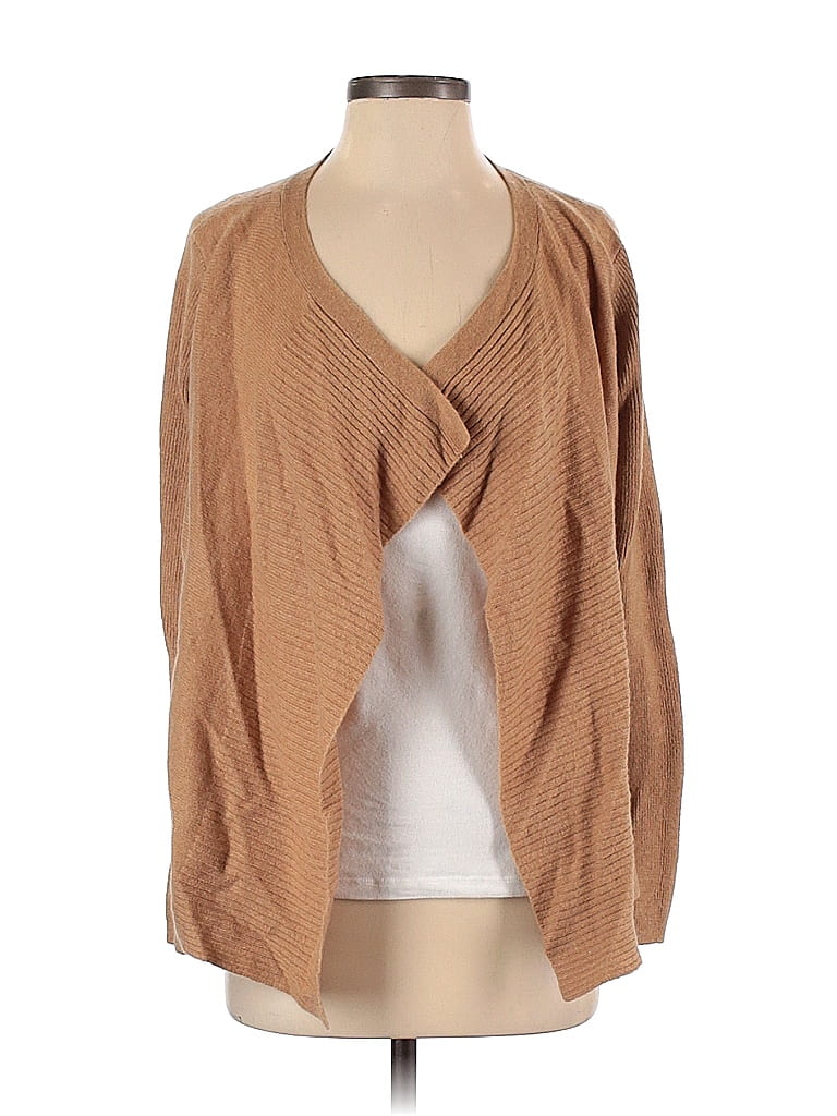 Anthropologie Color Block Solid Tan Cashmere Cardigan Size XS - photo 1