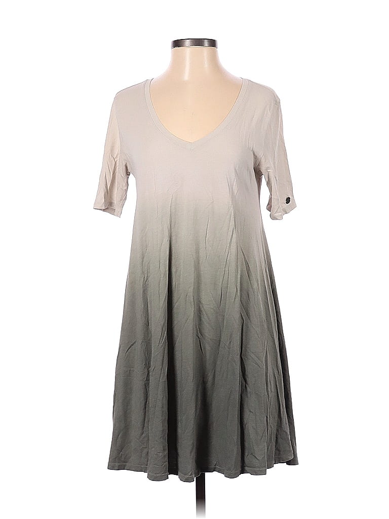 Life Is Good 100% Cotton Color Block Ombre Multi Color Gray Casual Dress Size XS - photo 1