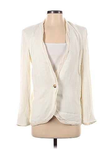 Helmut Lang Solid Ivory White Jacket Size 2 - 85% off | thredUP