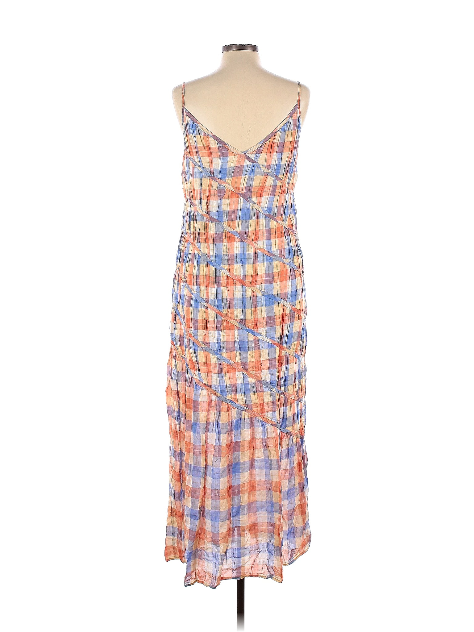 Rejina Pyo Checkered-gingham Grid Plaid Tie-dye Orange Printed