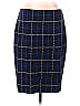 Ann Taylor Plaid Multi Color Blue Casual Skirt Size L - photo 1