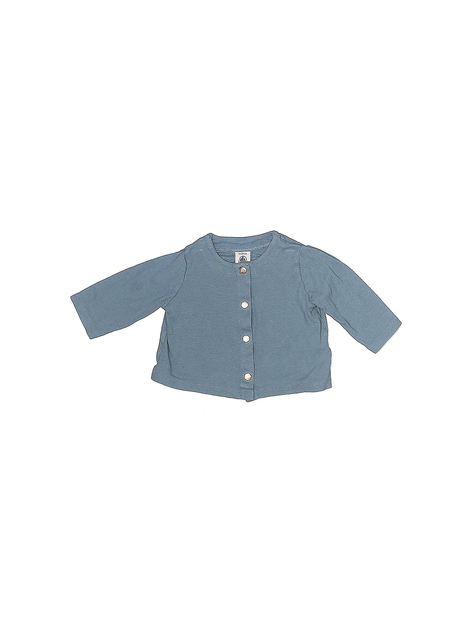 Cardigan Petit Bateau Bimba - Maniche Lunghe In Cotone