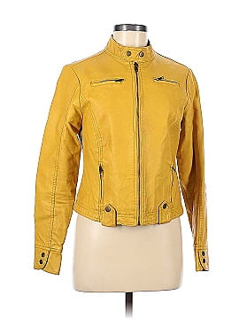 Women's Yellow Leather & Faux Leather Jackets