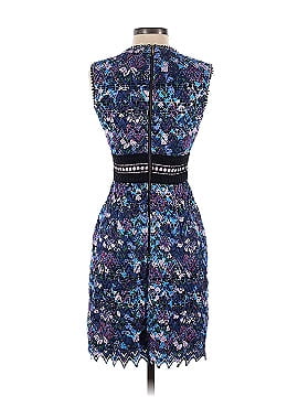 Saloni Floral Lace Chevron Dress (view 2)