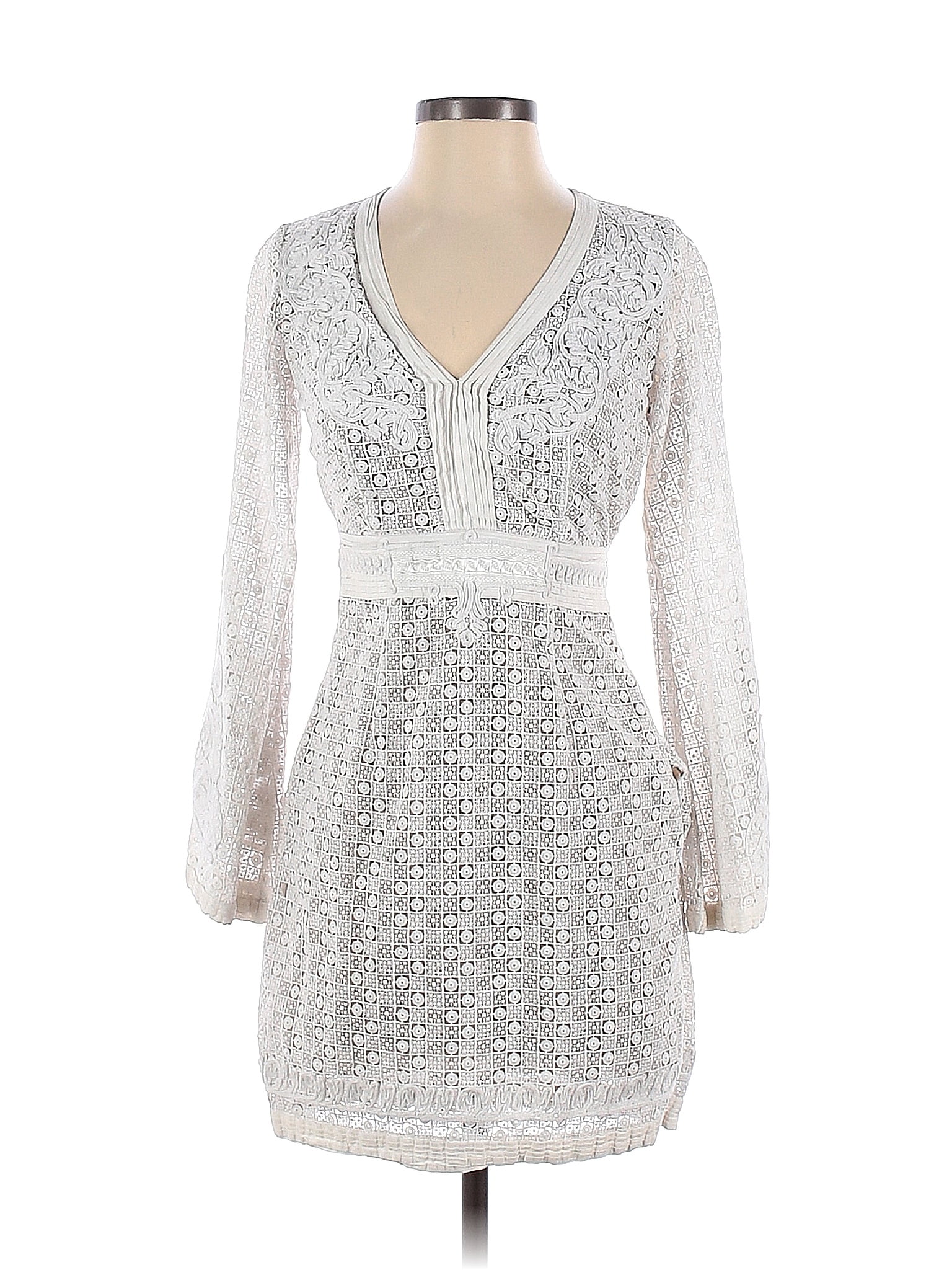 Knitted Cotton Lace Dress In Lily 1