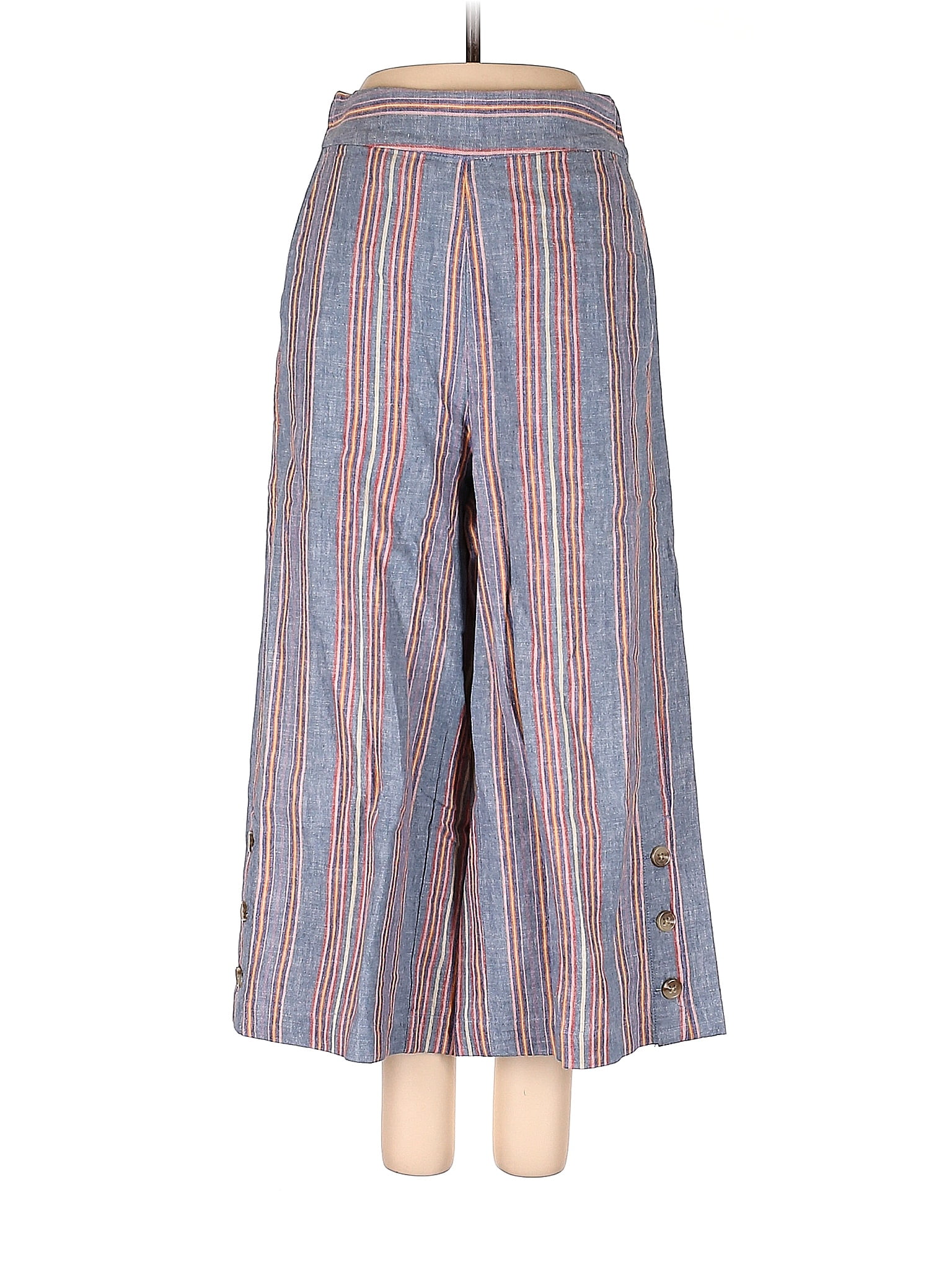 Madewell Stripes Blue Linen Pants Size XS 76 off thredUP