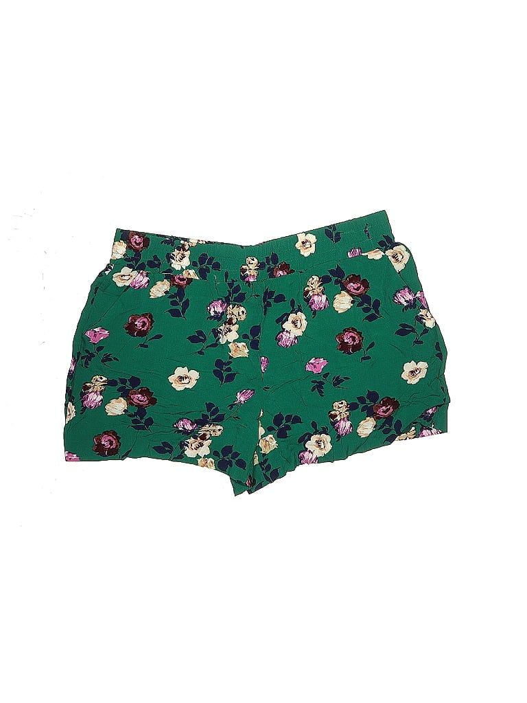 Apt. 9 100% Rayon Tortoise Floral Motif Floral Hearts Tropical Green Shorts Size M - photo 1