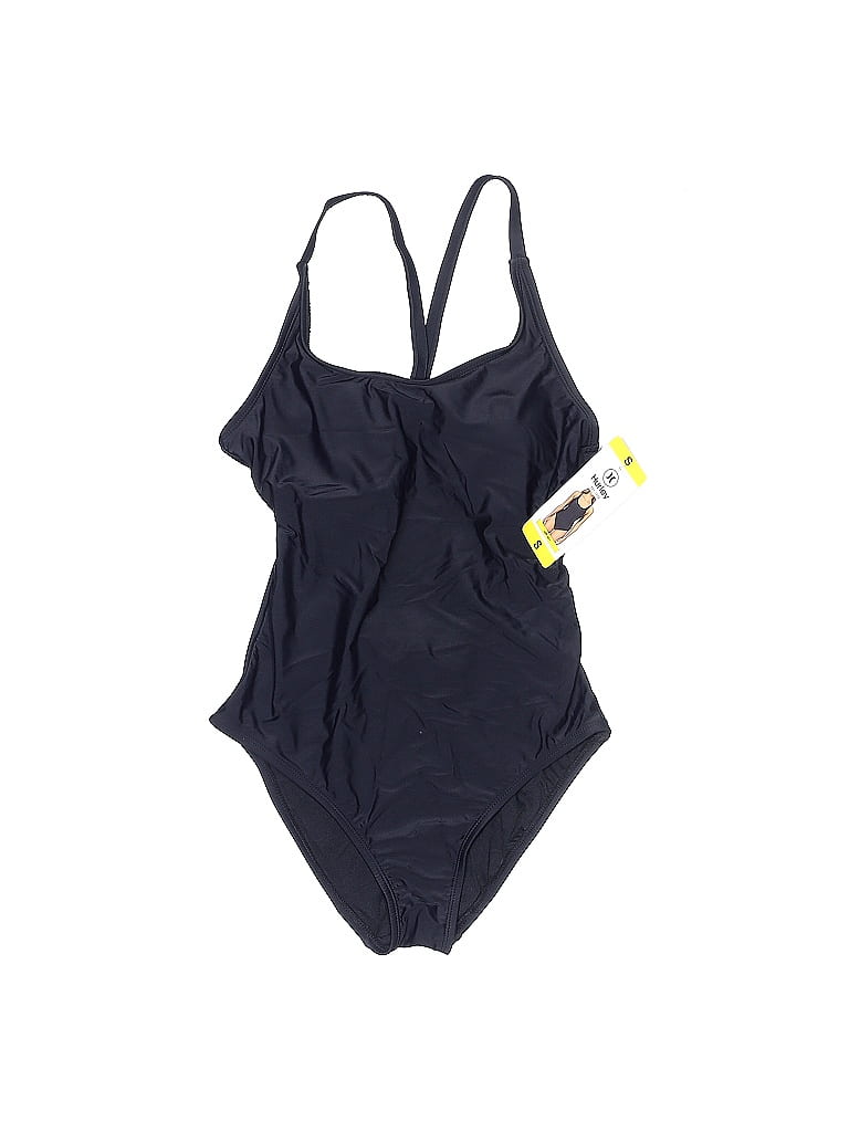 Hurley Solid Black One Piece Swimsuit Size S 75 off thredUP