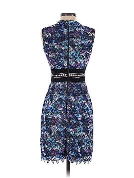 Saloni Floral Lace Chevron Dress (view 2)