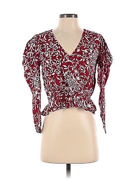 The Kooples Red Printed V-Neck Top (view 1)