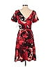Eva Mendes by New York & Company 100% Polyester Floral Multi Color Red Casual Dress Size 2 - photo 2