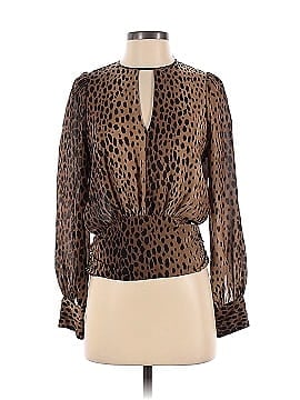 Good American Leopard Keyhole Blouse (view 1)