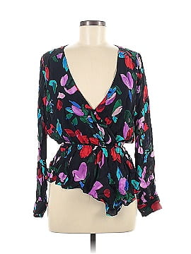 Parker Long Sleeve Silk Top (view 1)