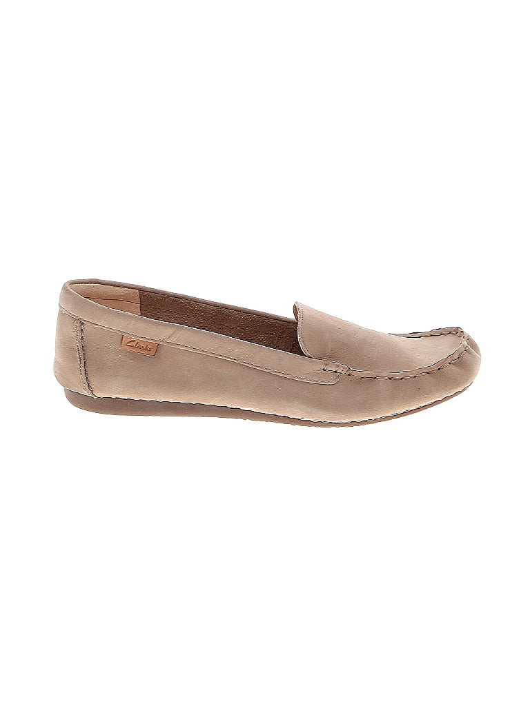 Clarks Solid Tan Flats Size 9 1/2 - photo 1