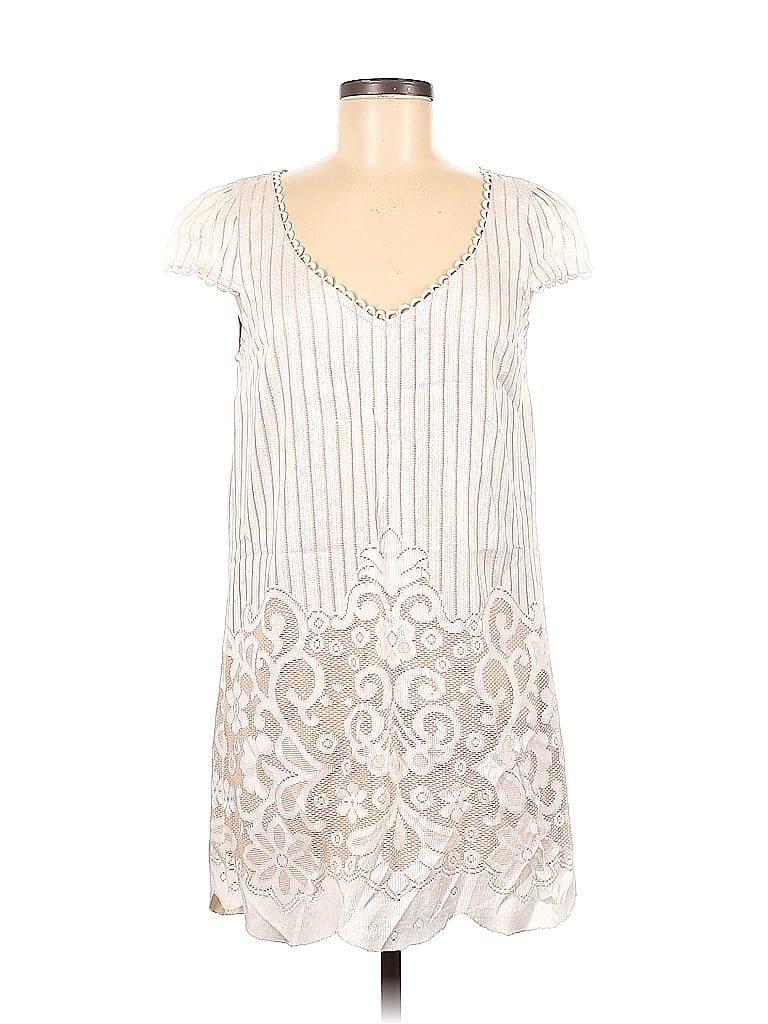 New Romantics 100% Polyester Ivory White Casual Dress Size 8 - photo 1
