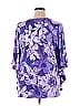 Susan Graver Floral Purple Short Sleeve Blouse Size XL - photo 2