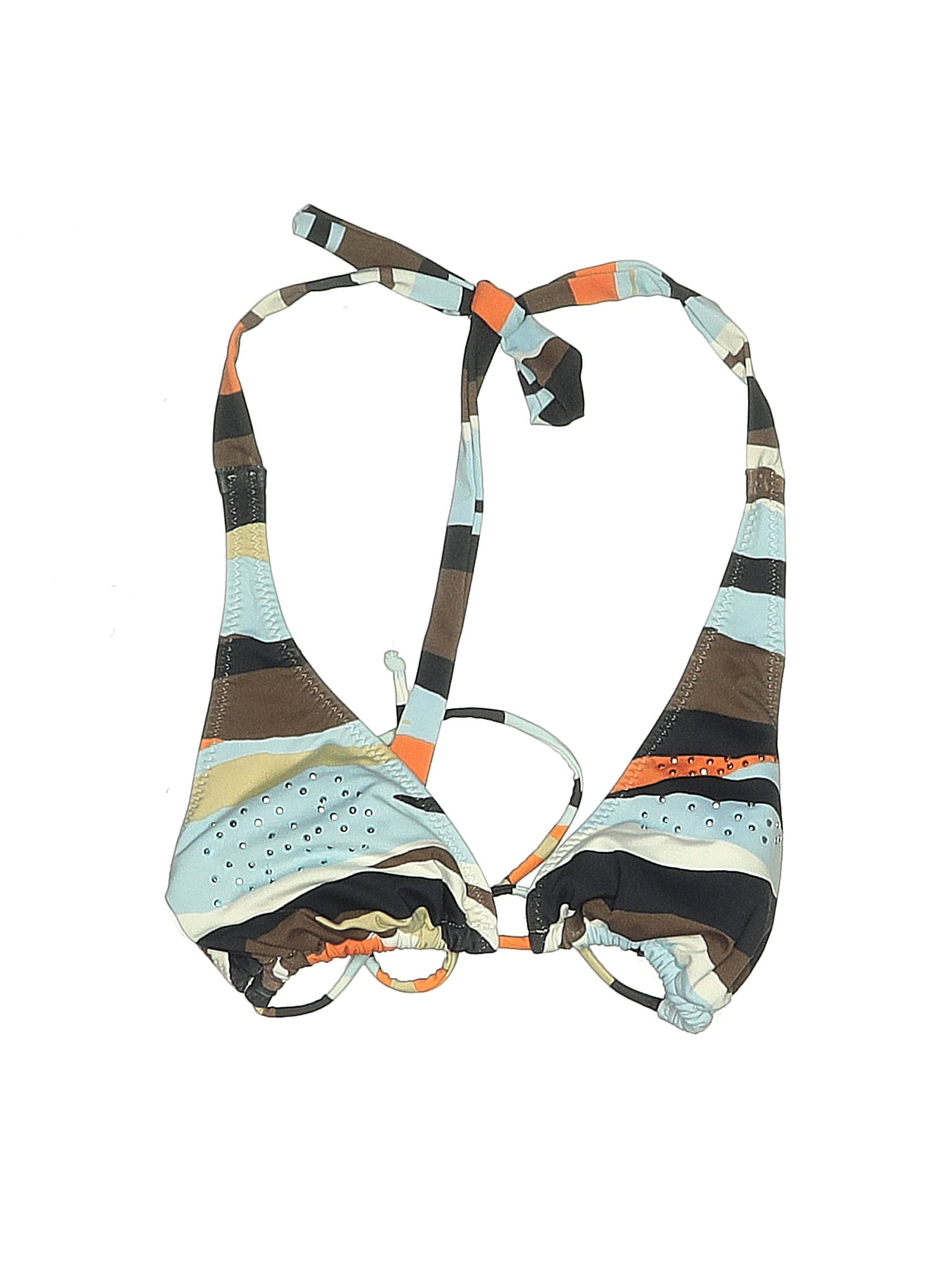 Endless Sun Stripes Multi Color Blue Swimsuit Top Size S 36 off