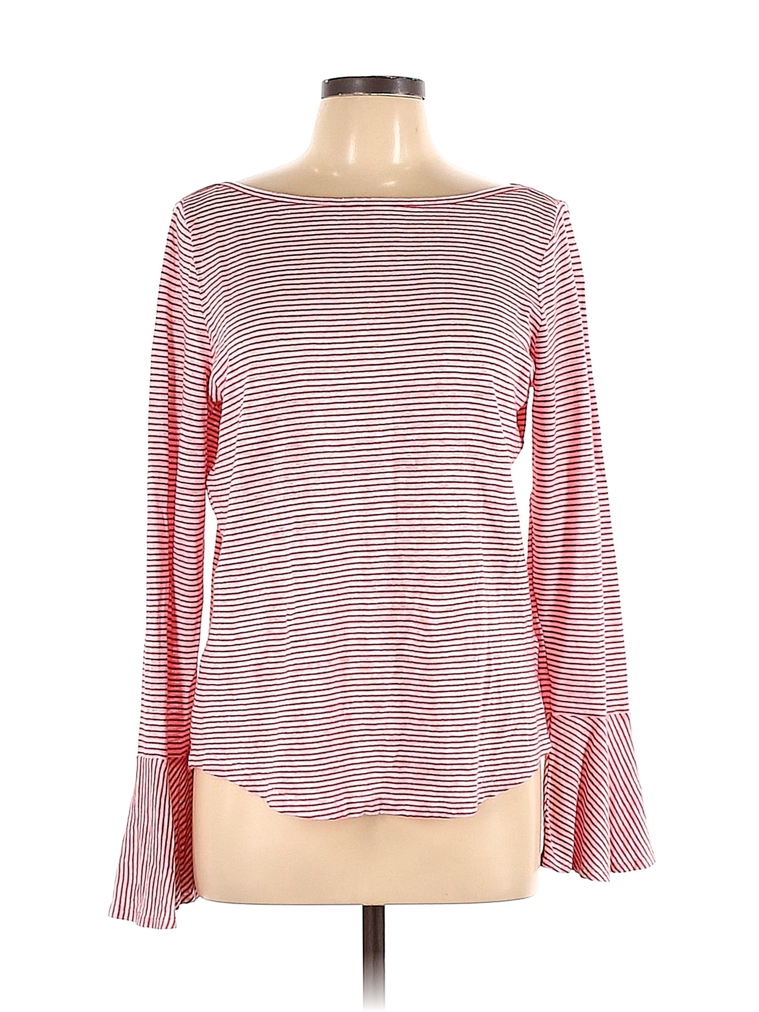 Lauren by Ralph Lauren Stripes Red Long Sleeve Top Size L - 17% off ...