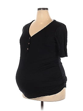 Isabel Maternity Short Sleeve Henley (view 1)