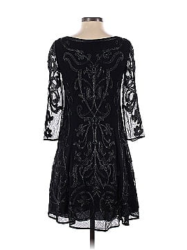 Marchesa Voyage Black And White Stretch Knit Floral Fit And Flare Slip On  Dress, $495, Bluefly