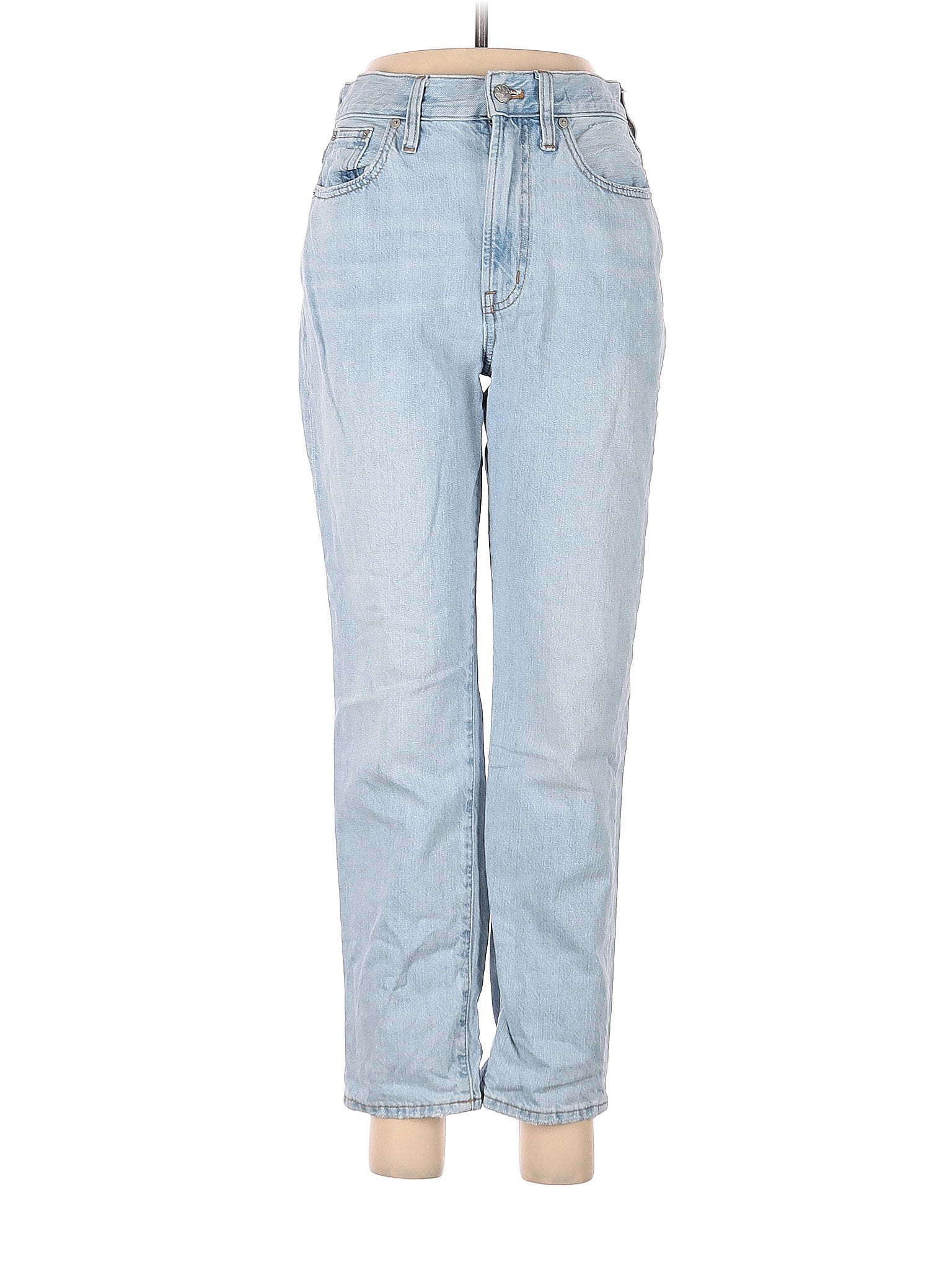 Madewell 100% Cotton Solid Blue Jeans 27 Waist - 67% off | thredUP