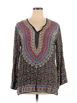 Tolani Long Sleeve Silk Top (view 1)