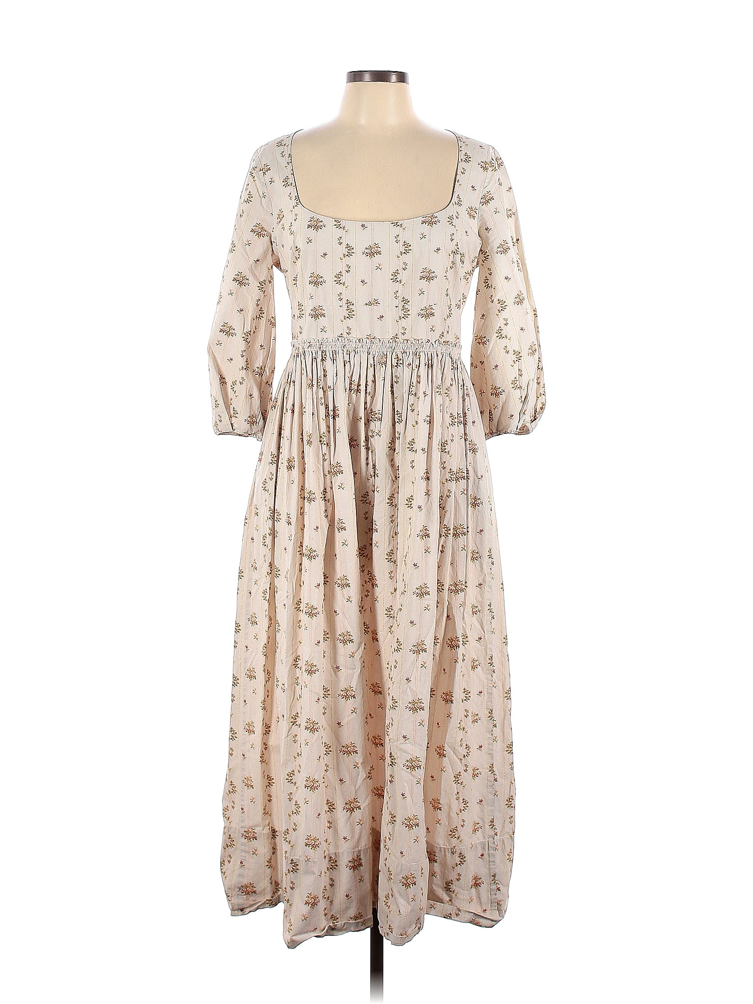 Brock Collection 100% Cotton Floral Ivory Ondina Dress Size 12 - 75% ...