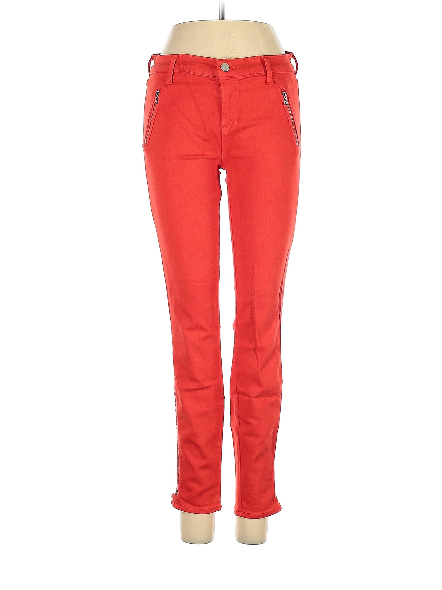 J Brand for Intermix Solid Red Jeans 27 Waist - 91% off | thredUP