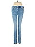 Pilcro Solid Chevron-herringbone Hearts Stars Chevron Blue Jeans 25 Waist - photo 1