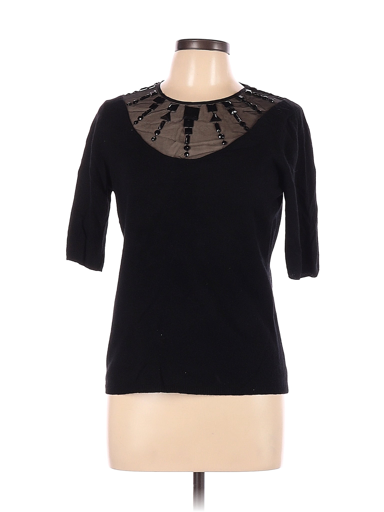 Sutton Studio 100% Cashmere Solid Black Cashmere Pullover Sweater Size L -  61% off | thredUP