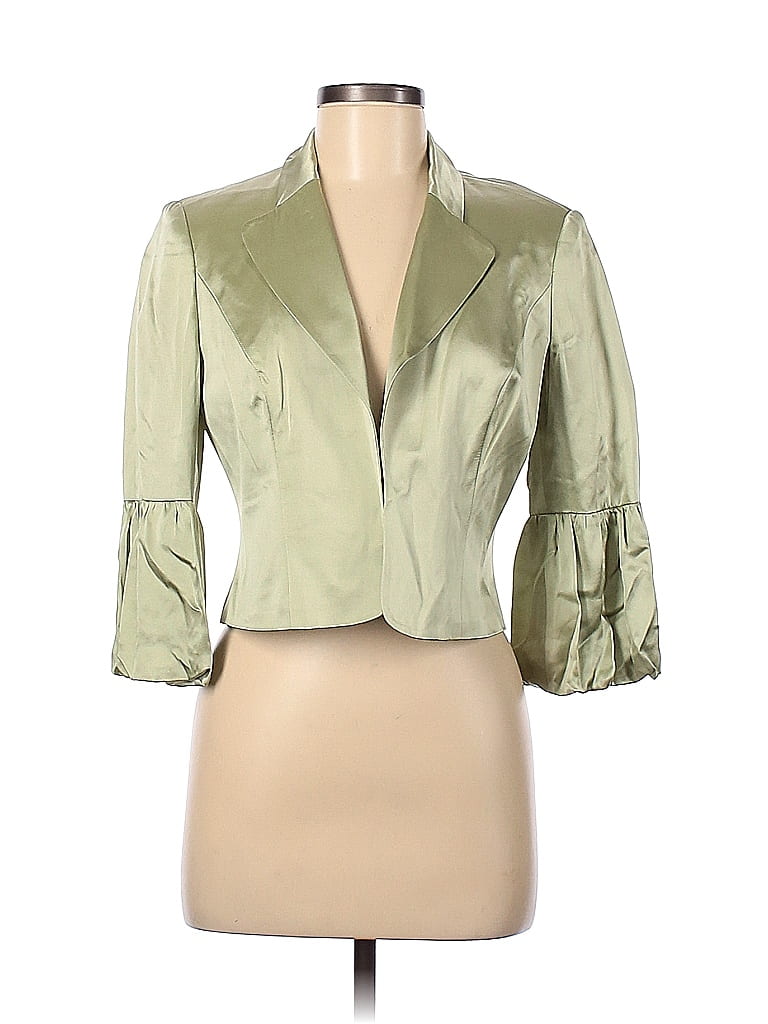 Adrianna Papell Solid Green Jacket Size 6 - 91% off | thredUP
